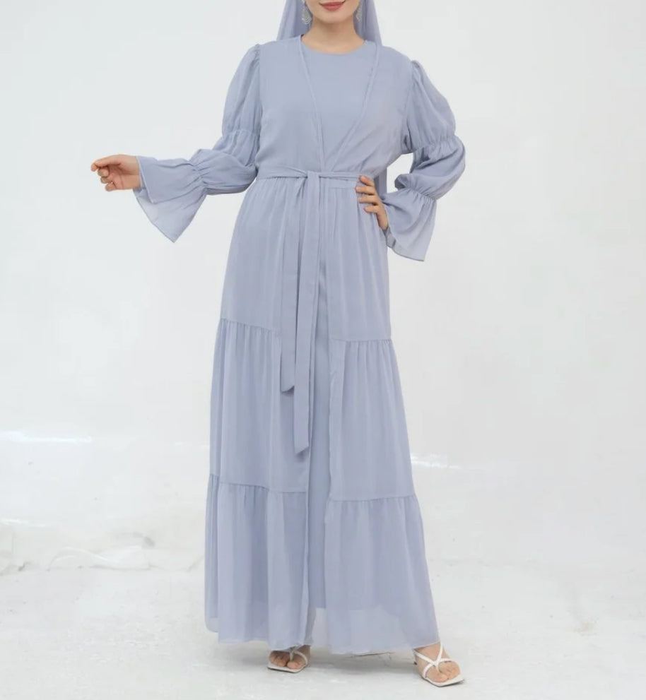 Layered Chiffon Abaya
