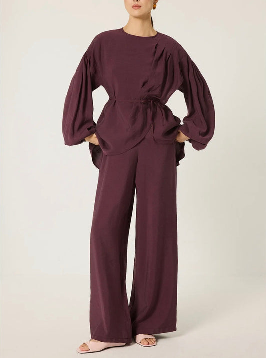 Modal Balloon Sleeve Co-Ord Set