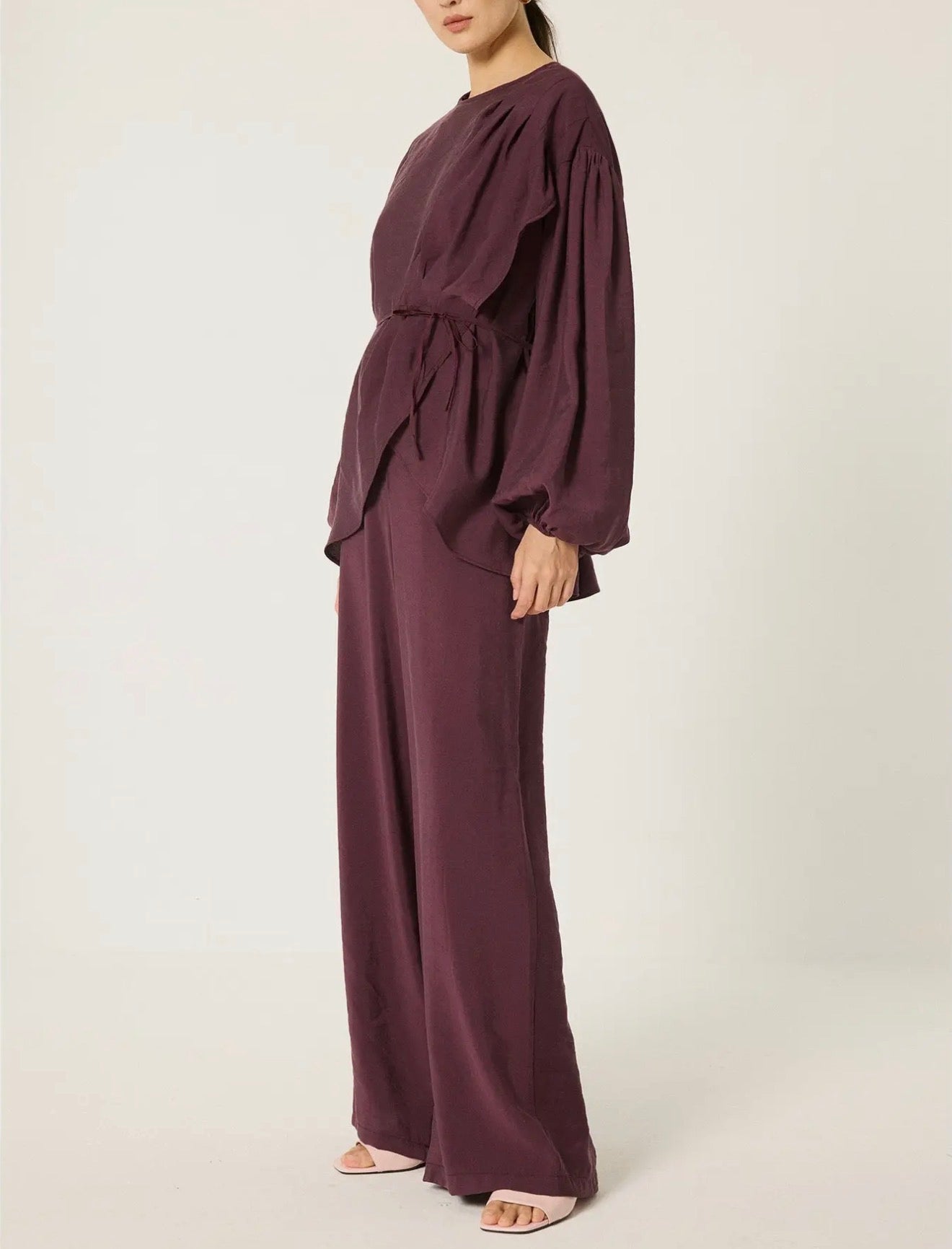 Modal Balloon Sleeve Co-Ord Set
