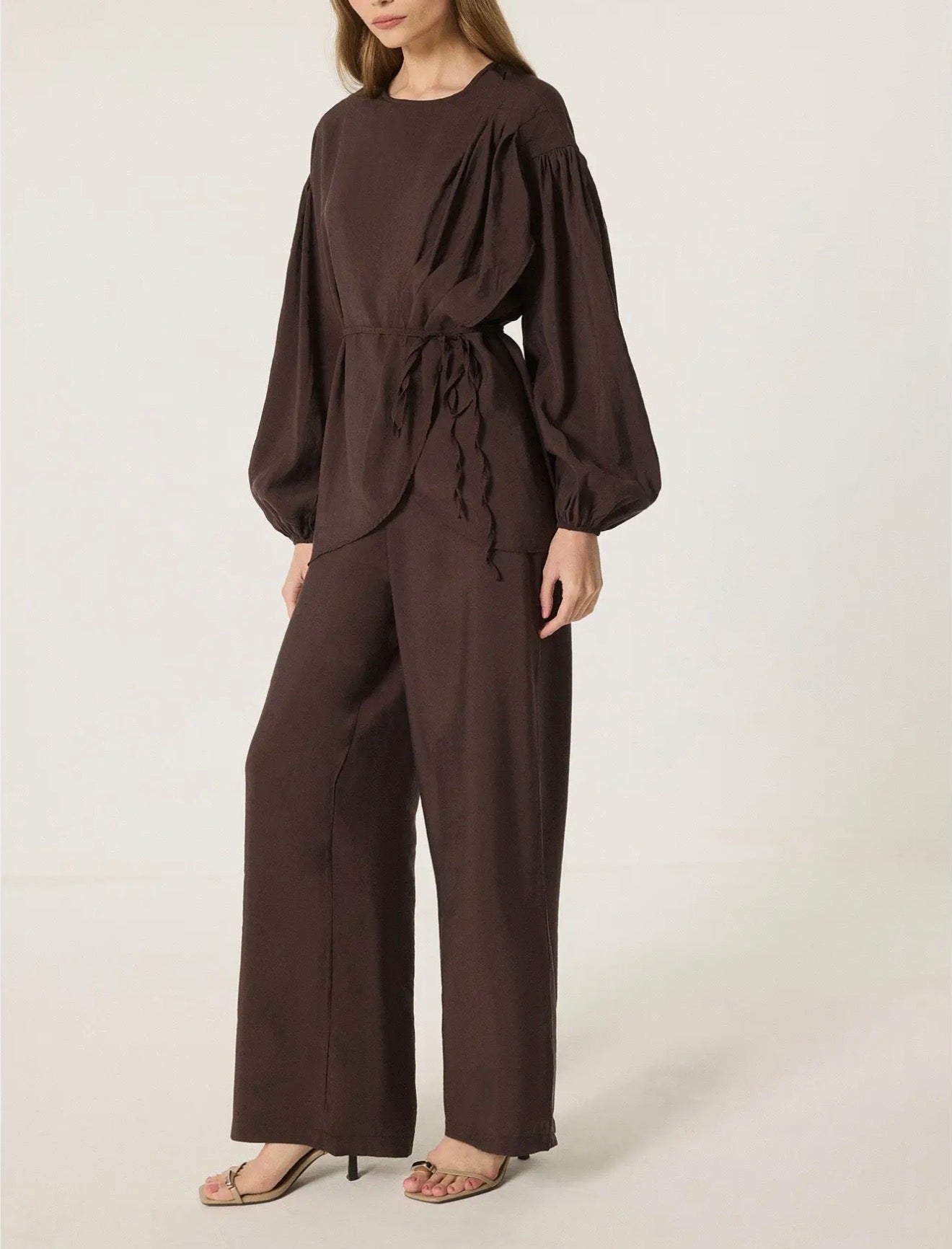 Modal Balloon Sleeve Co-Ord Set