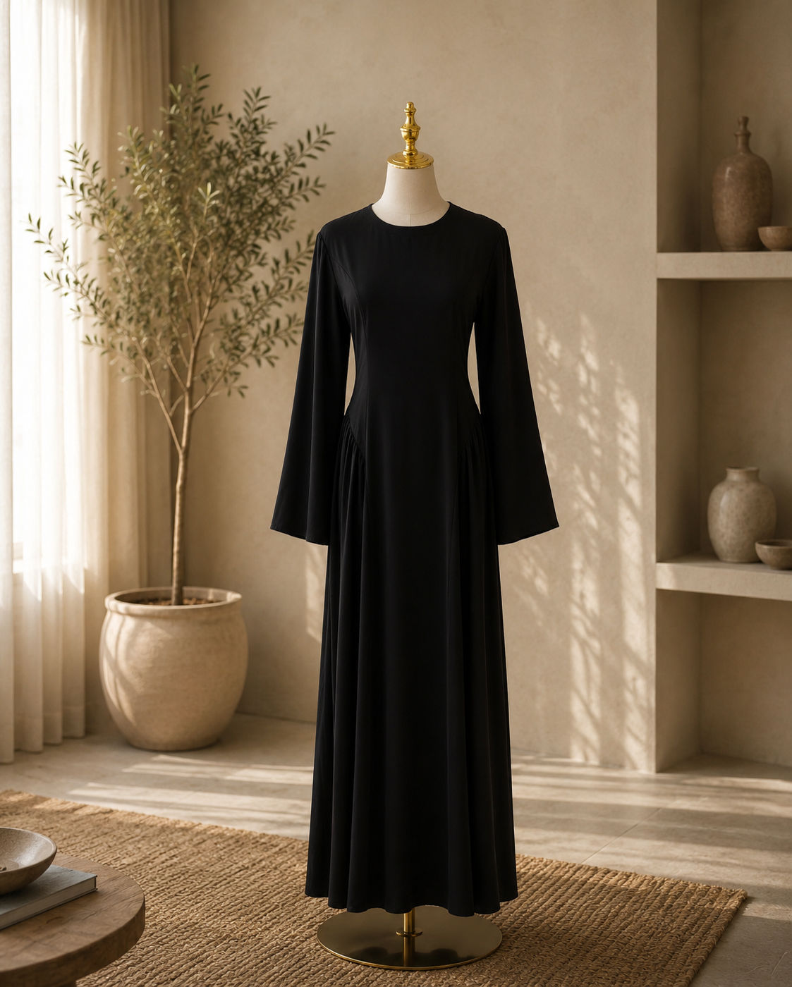Lace-Up Maxi Dress