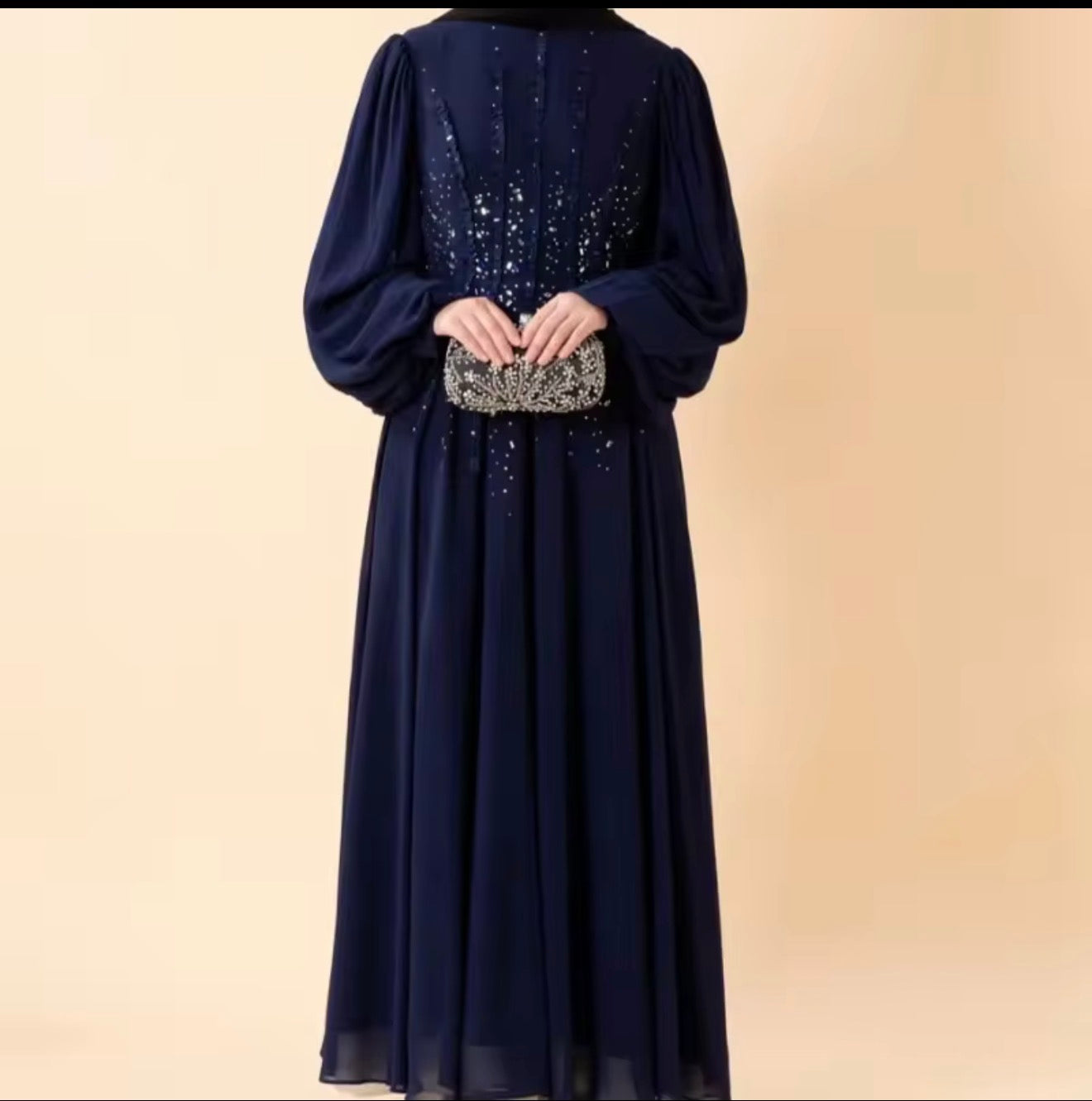 Crystal Chiffon Maxi Dress