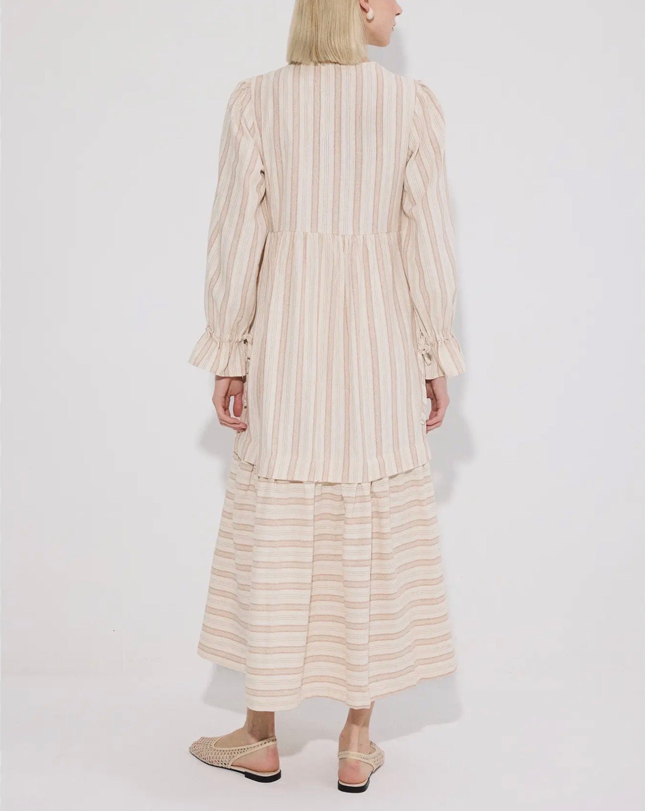 Striped Cotton Maxi Dress