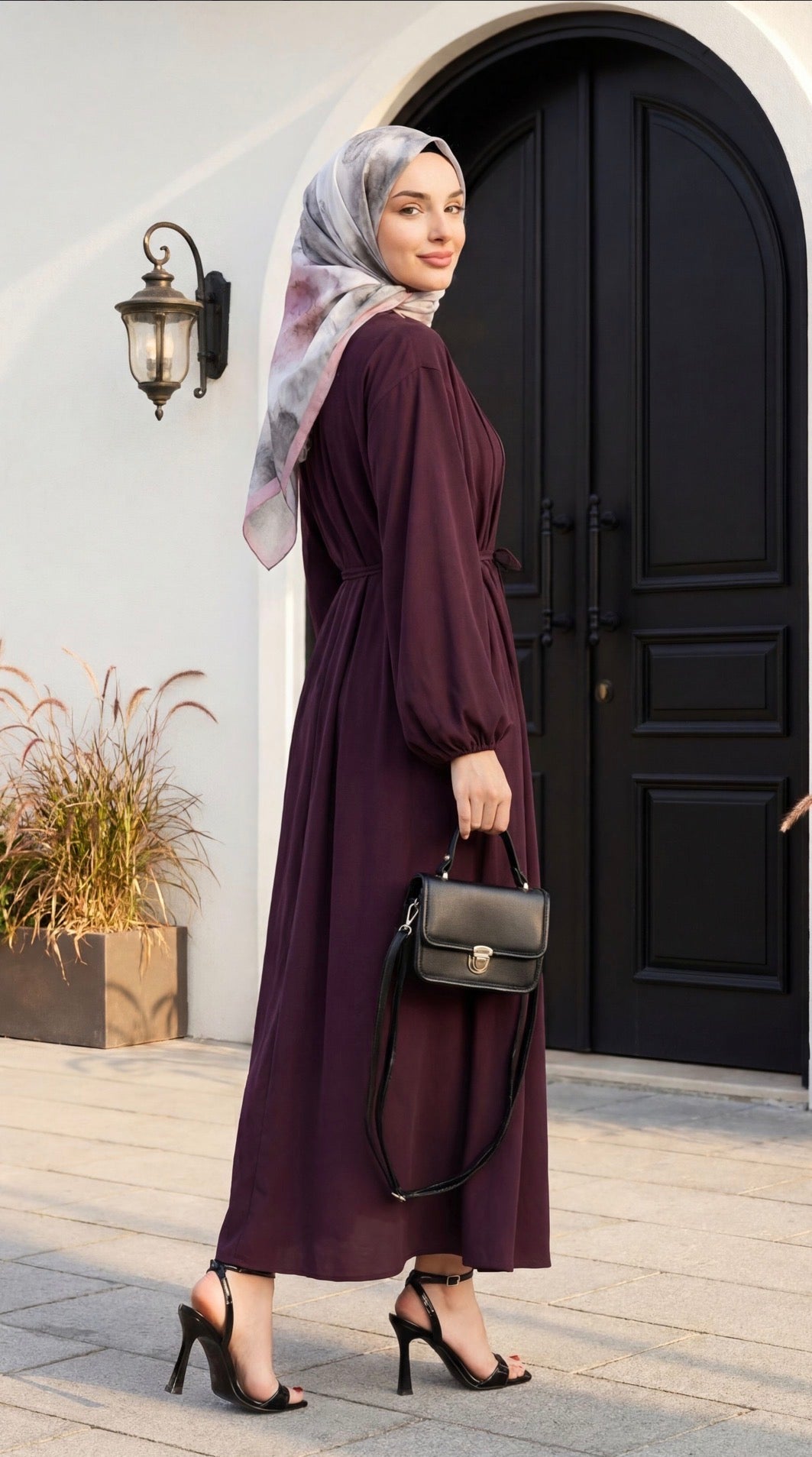 Pleated Button-Front Maxi Dress
