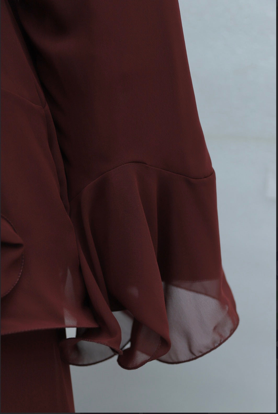 Ruffle Chiffon Pant Set