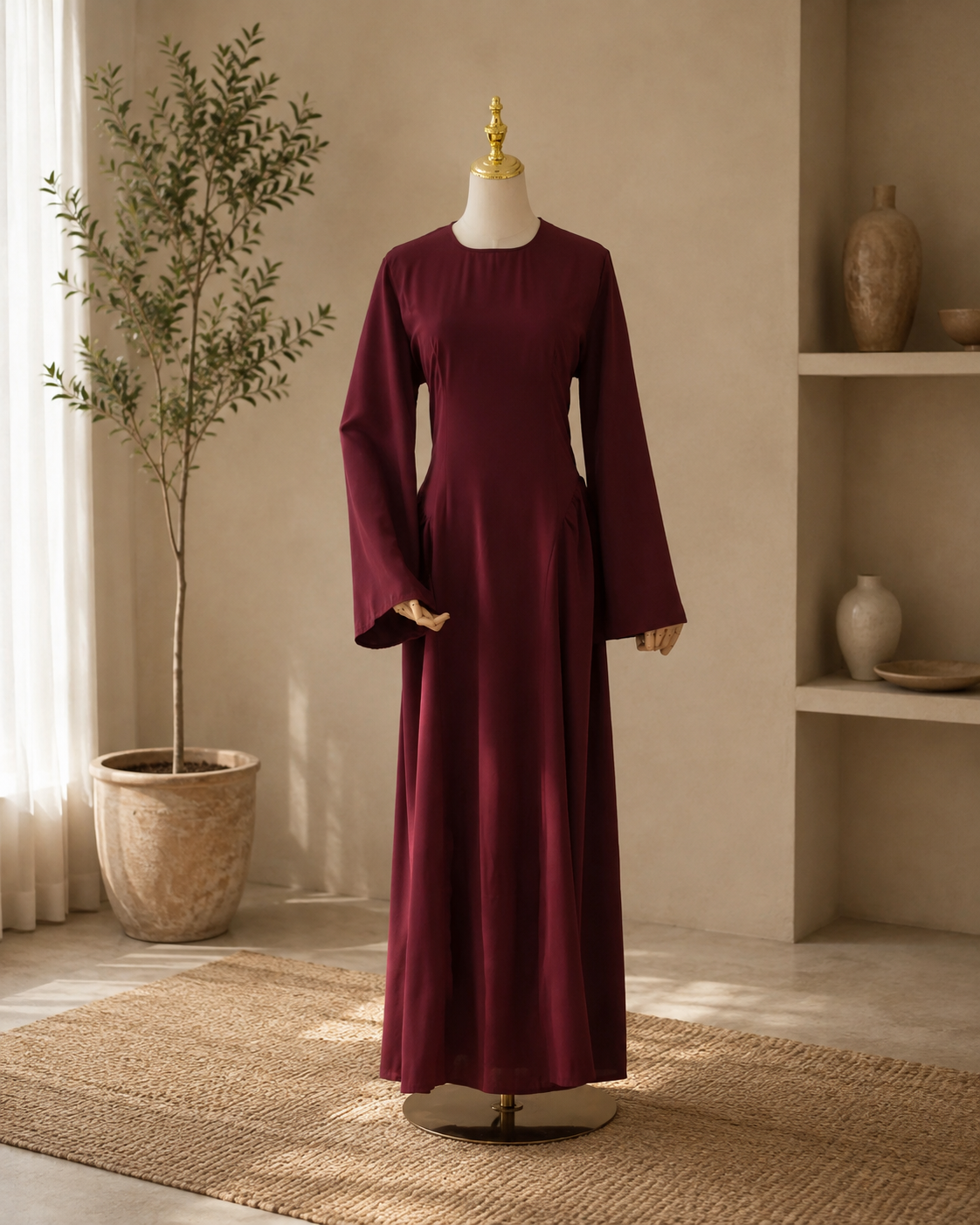 Lace-Up Maxi Dress