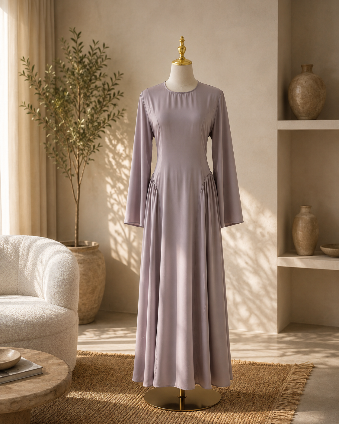 Lace-Up Maxi Dress