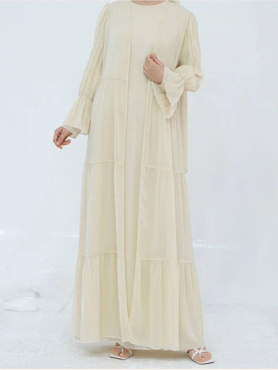 Layered Chiffon Abaya