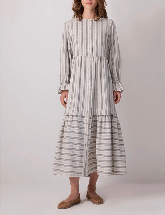 Striped Cotton Maxi Dress