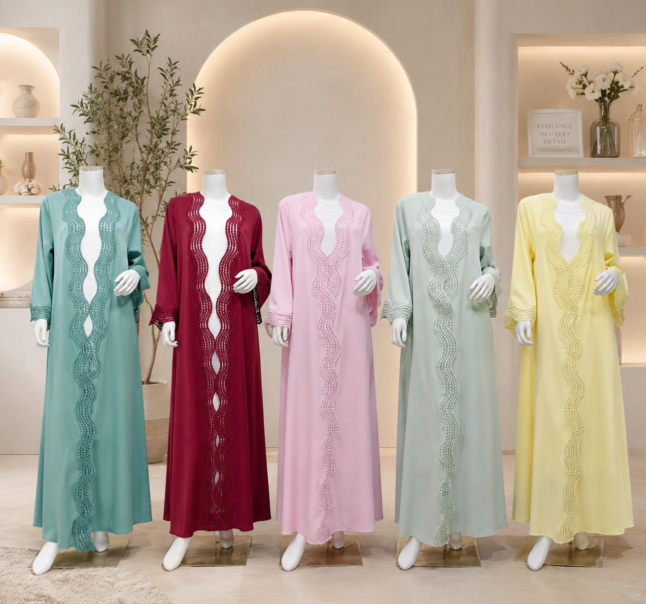 Threadwork Open Abaya - Single