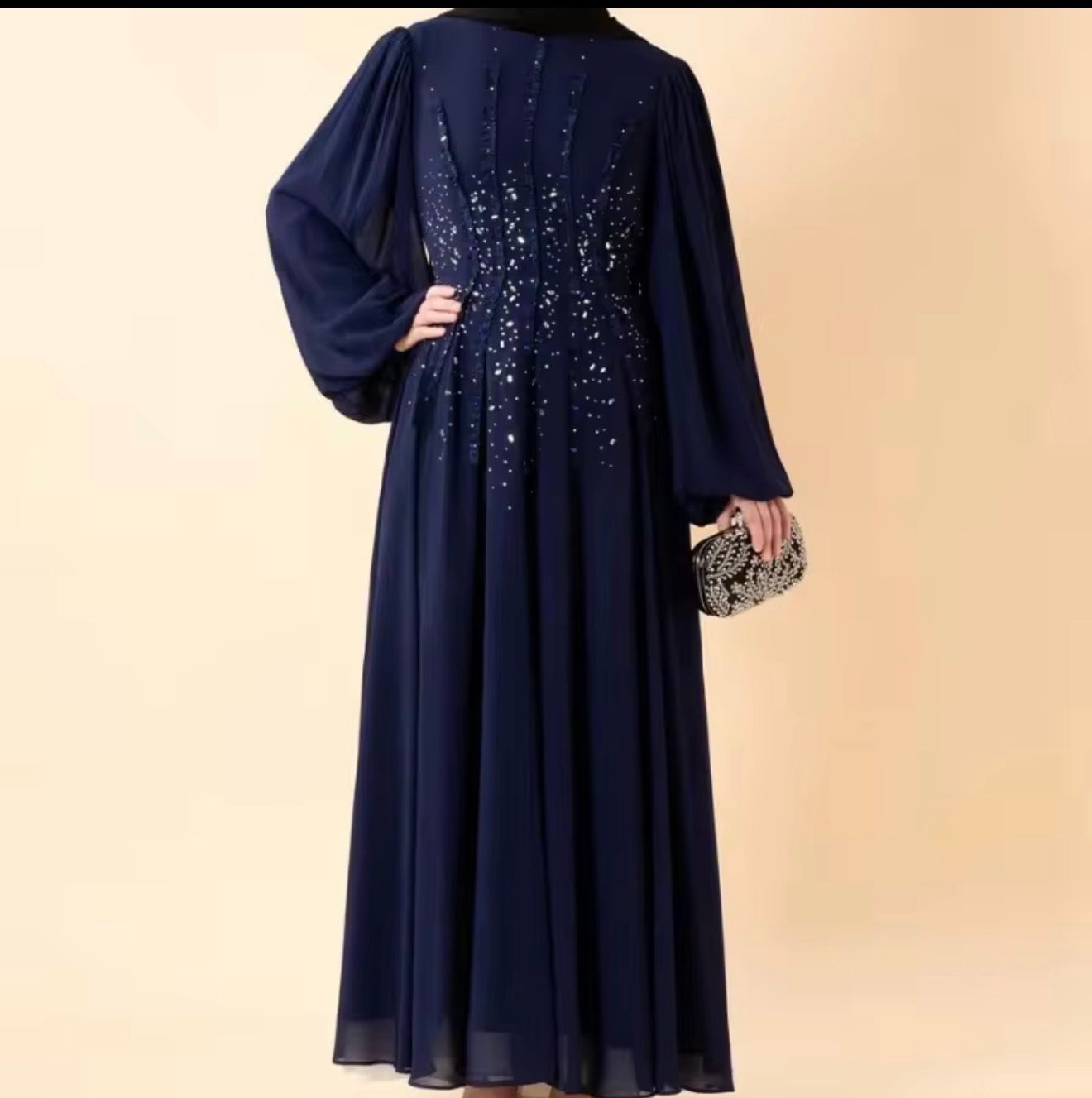 Crystal Chiffon Maxi Dress