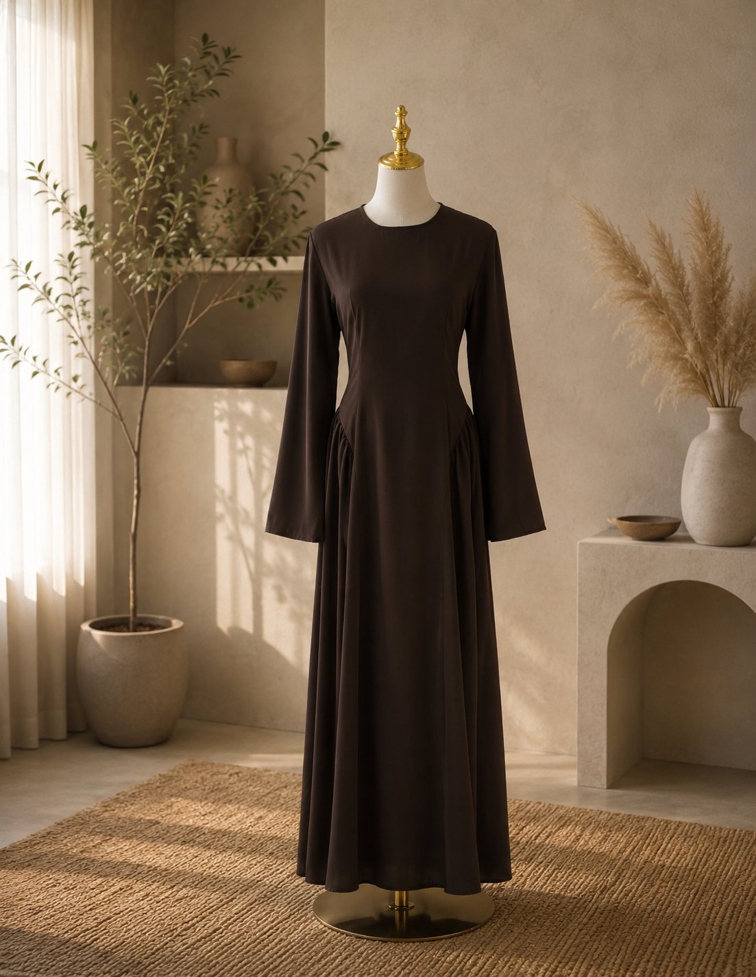 Lace-Up Maxi Dress