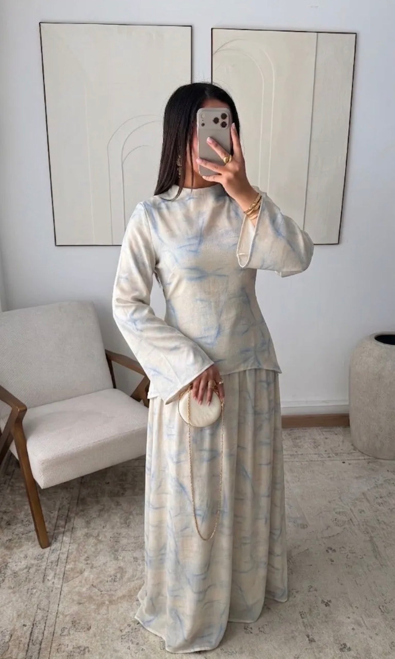 Lina Marble Skirt Set