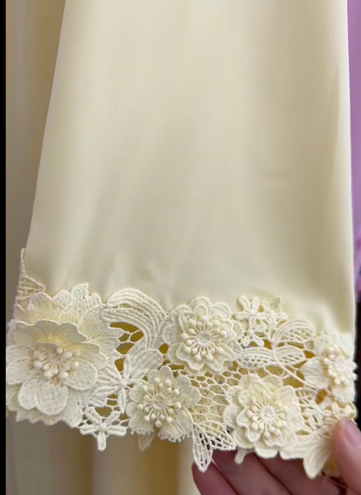 Floral Lace Open Abaya