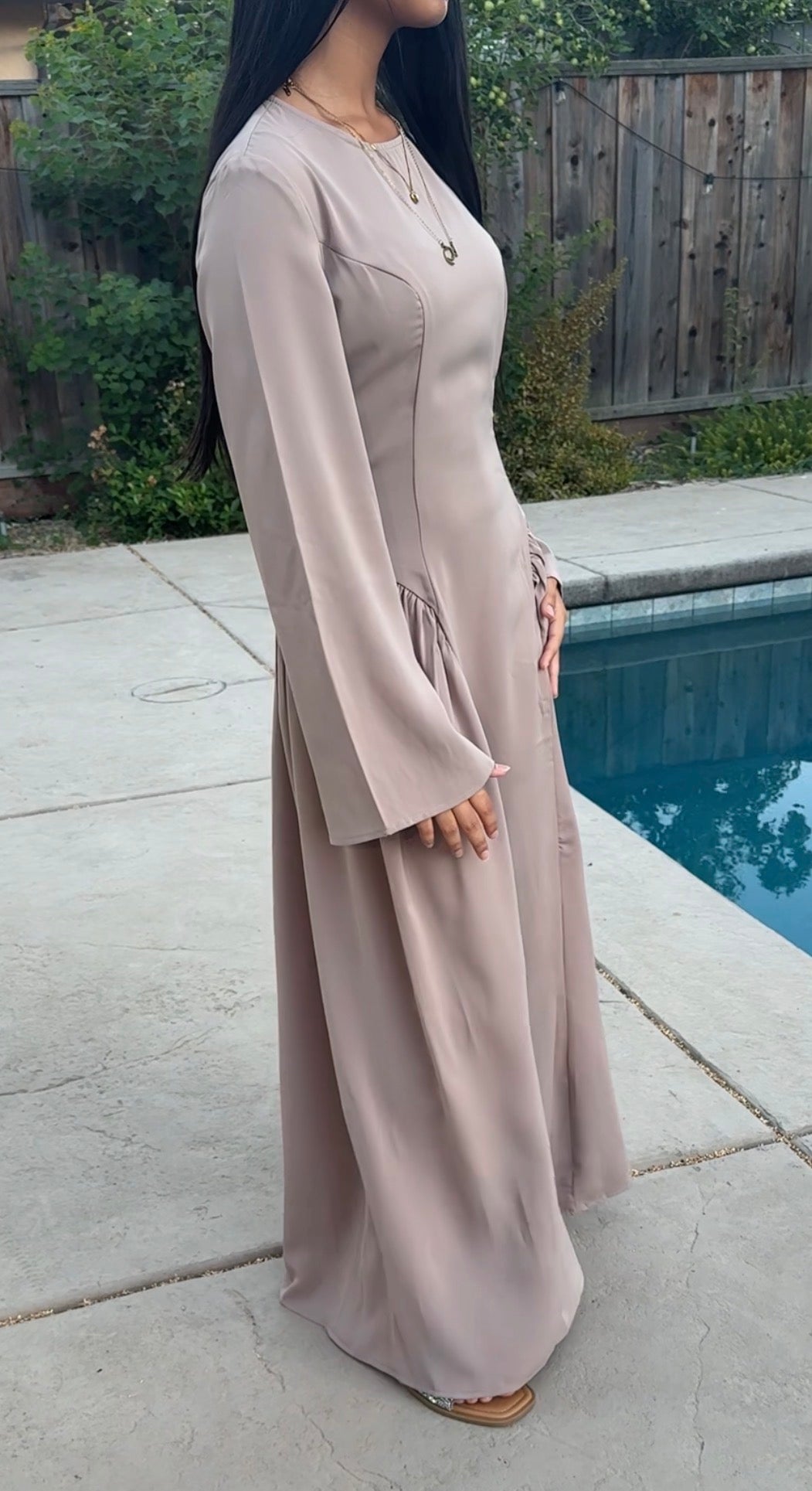 Lace-Up Maxi Dress