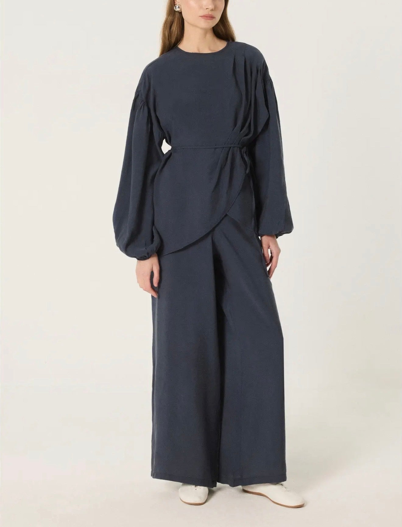 Modal Balloon Sleeve Co-Ord Set