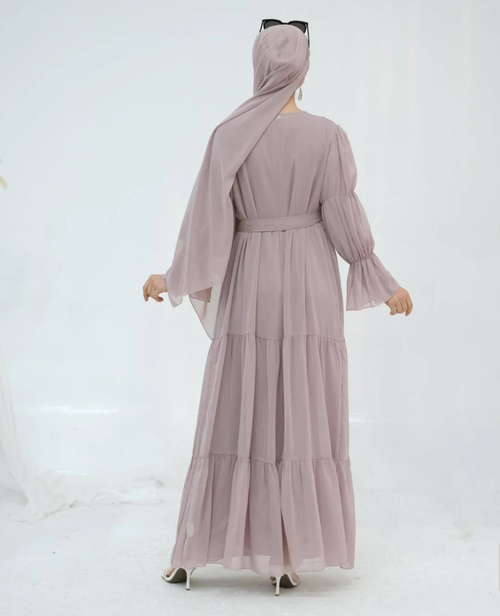 Layered Chiffon Abaya